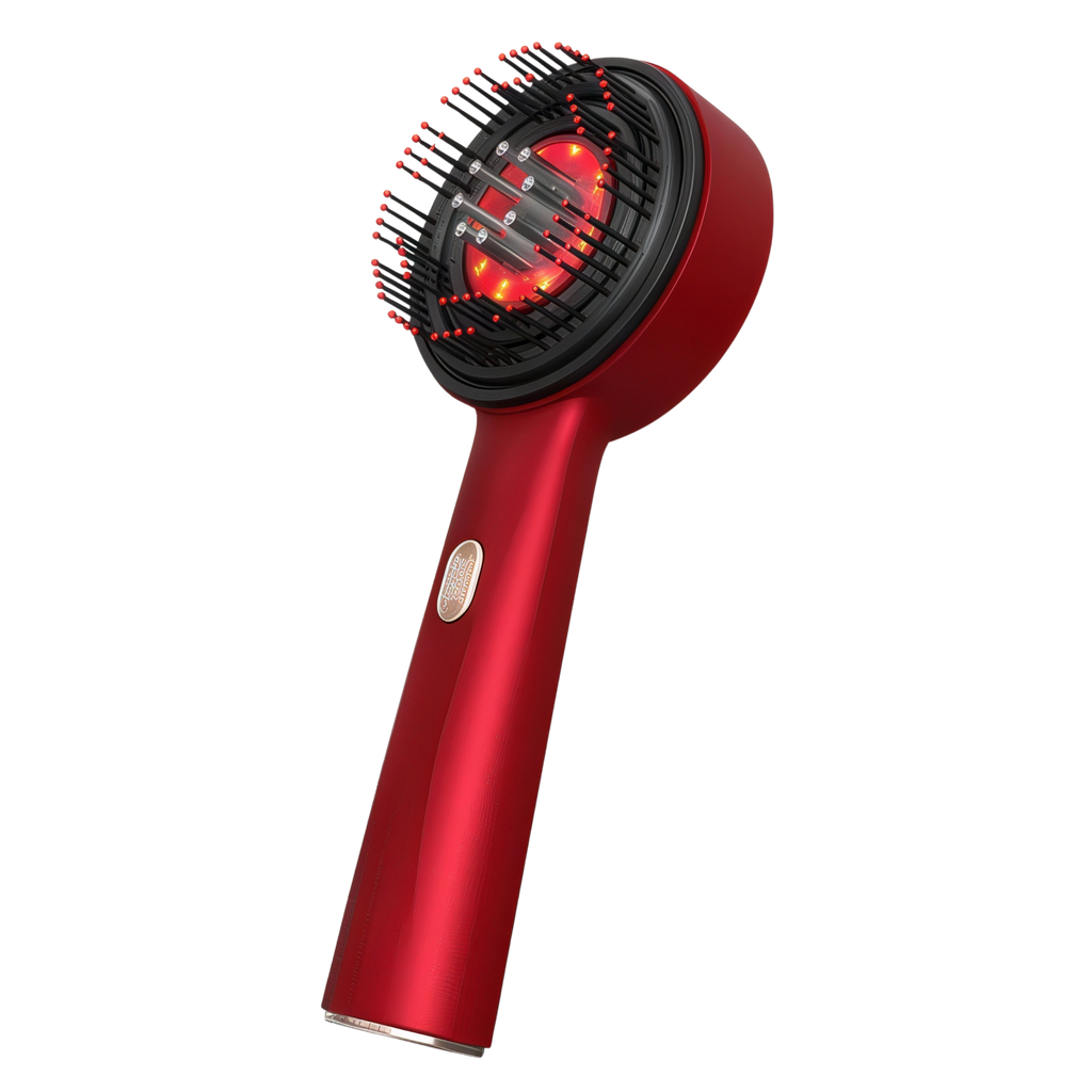 Brosse Nova Rituals massante vibrante luminothérapie rouge capillaire 