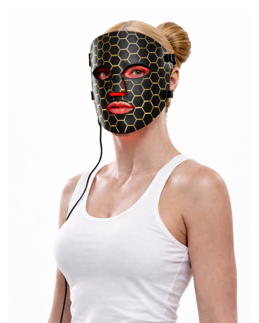 Photo produit masque visage LED soin peau phototherapie