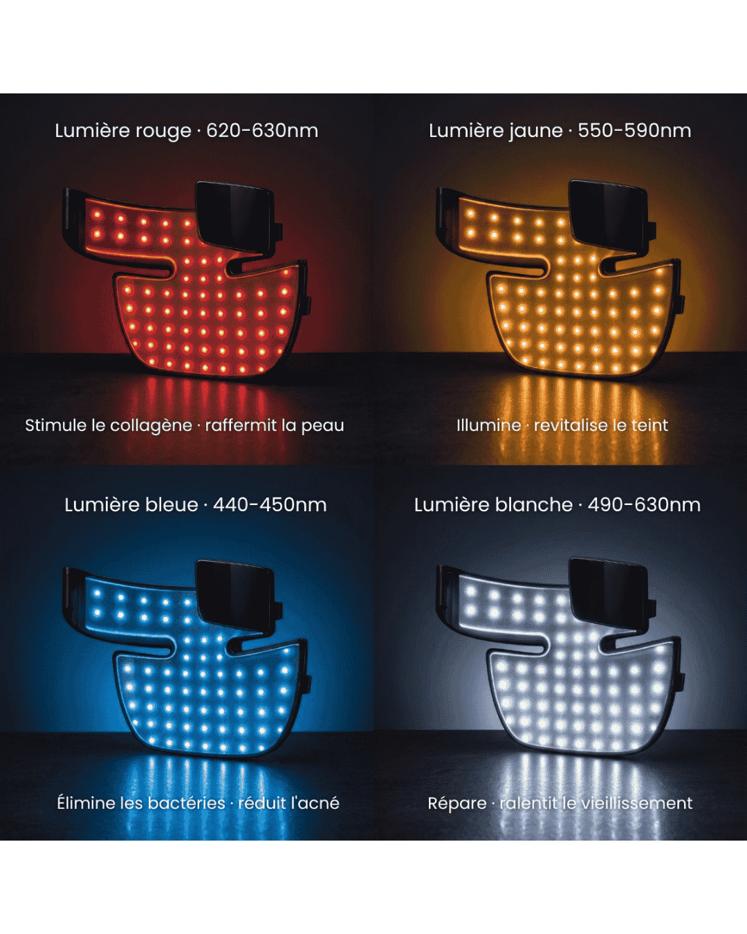 Masque LED cou & décolleté | soin anti-âge