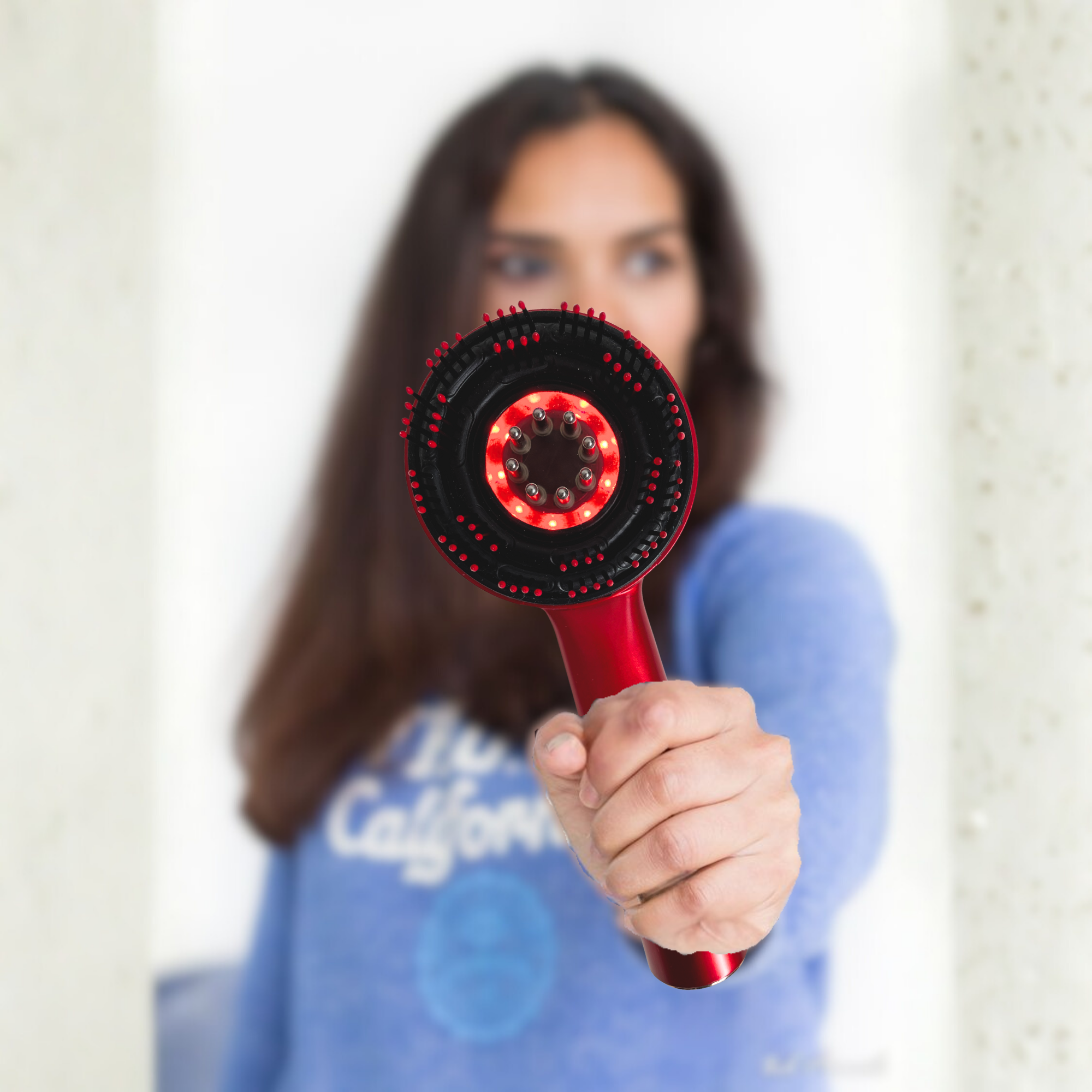 brosse capillaire nova rituals luminothérapie vibrant massant 